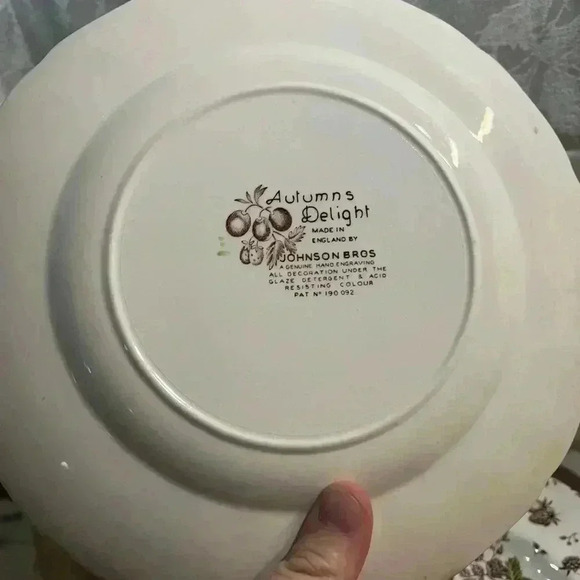 Johnson Brothers Autumn  Delight 10" Round Dinner Plates Vintage Set of 4 - Picture 6 of 6
